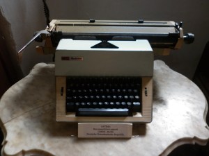 This German-made typewriter sits in the Iglesias Mayor of San Juan Bautista in the town of Remedios, Cuba.  Photo credit: Saada Branker